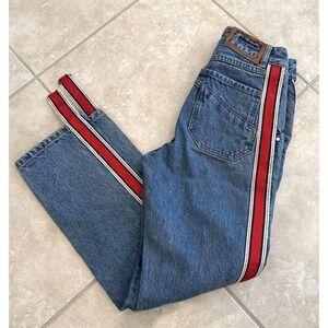 Ader Error Blue Denim Red Side Stripped ADER Jeans Size A1‎ Streetwear